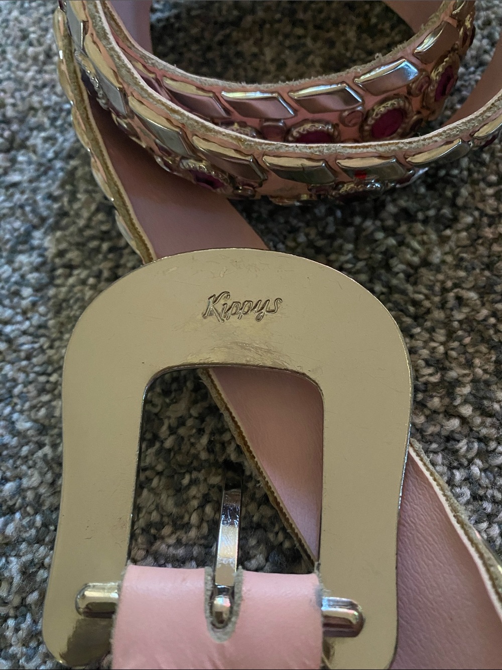 Vintage KIPPY’S Pink Jeweled Western-Style Women’s Belt with Silver Buckle - Picture 2 of 11